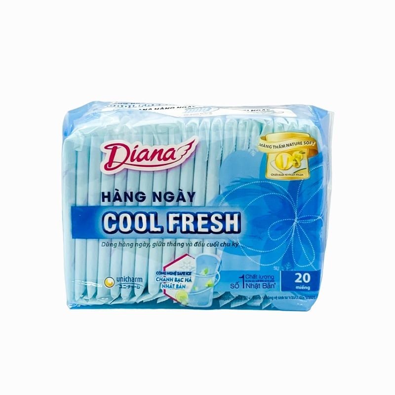 Băng Vệ Sinh Diana Sensi Hằng Ngày Cool Fresh - 20 Miếng (Che tên sản phẩm khi giao hàng)
