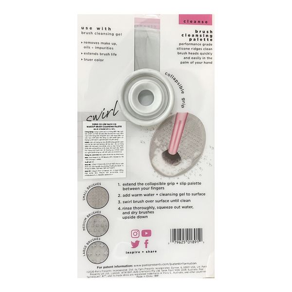  Dụng Cụ Vệ Sinh Cọ Real Techniques Makeup Brush Cleansing Palette 