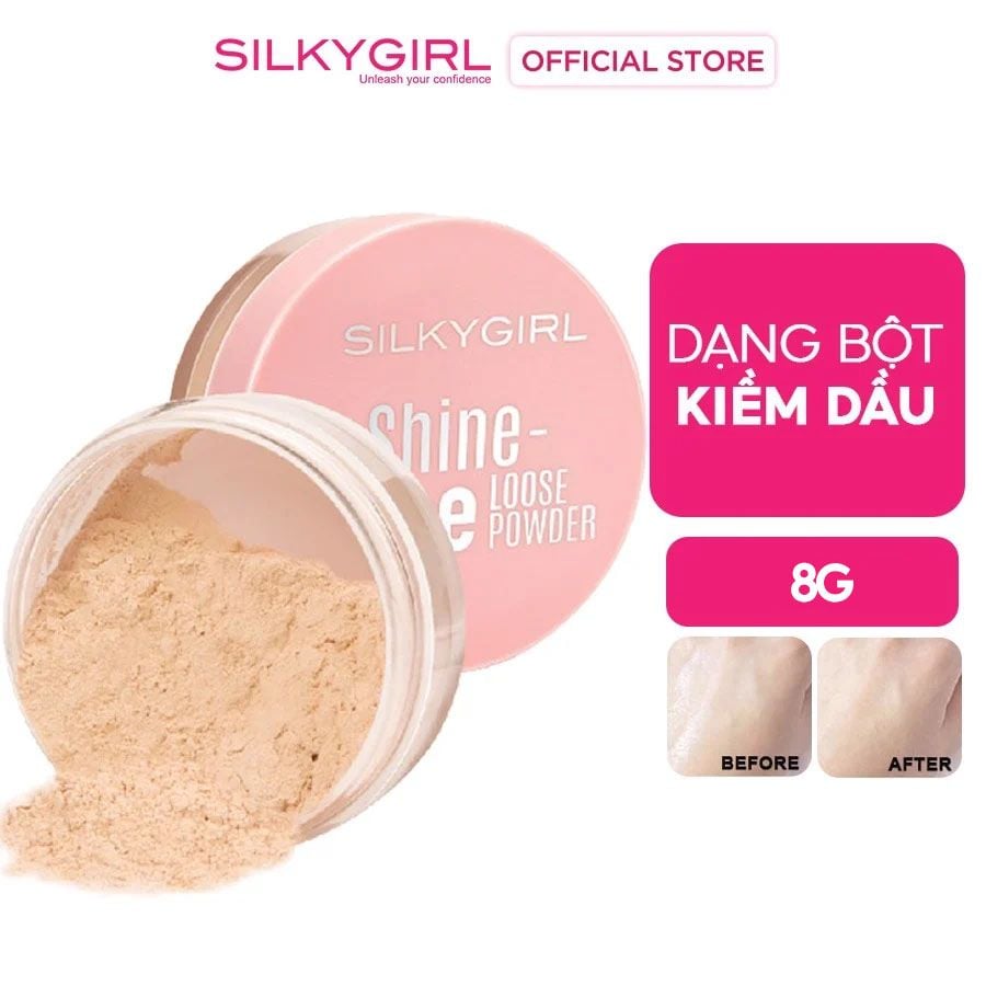 Phấn Phủ Dạng Bột Kiềm Dầu Silkygirl Shine-Free Loose Powder 8g