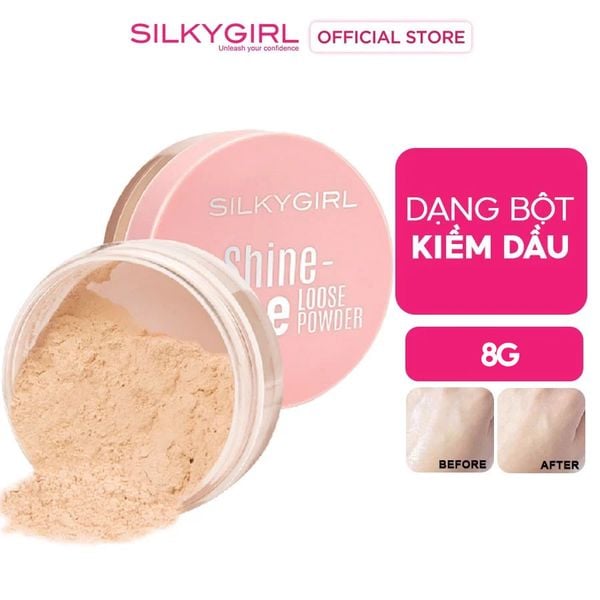  Phấn Phủ Dạng Bột Silkygirl Hỗ Trợ Kiềm Dầu Shine-Free Loose Powder 8g 