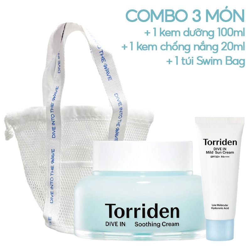 Kem Dưỡng Torriden Làm Dịu, Dưỡng Ẩm, Căng Mịn Da Dive-In Low Molecular Hyaluronic Acid Soothing Cream 100ml