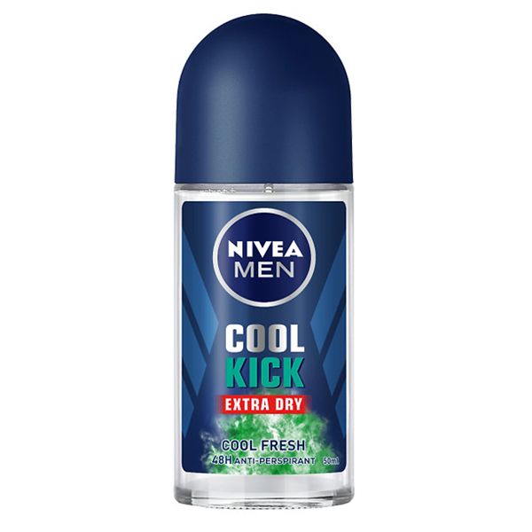 Lăn Khử Mùi Cho Nam Nivea Men Cool Kick Extra Dry Anti-Perspirant Roll On (Che tên sản phẩm khi giao hàng)