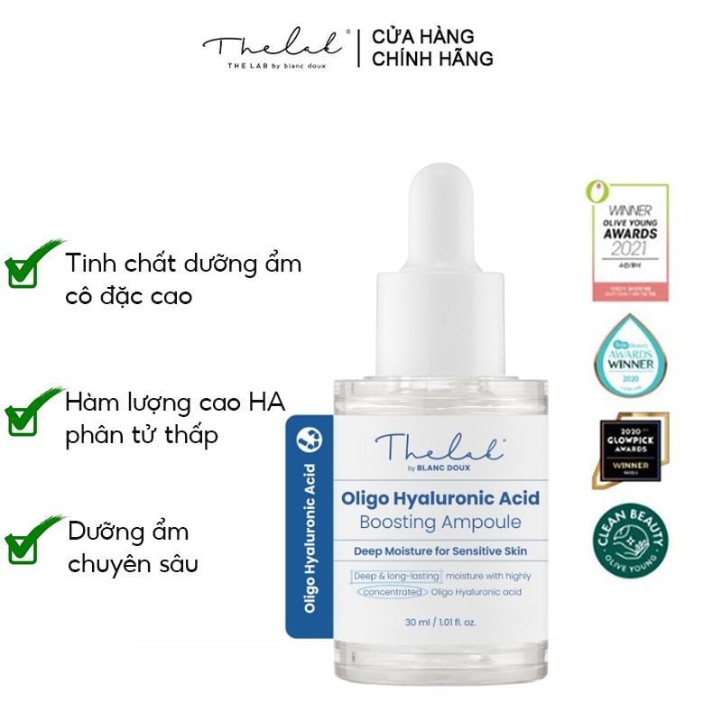 Serum The Lab Dưỡng Ẩm Chuyên Sâu The Lab Oligo Hyaluronic Acid Boosting Ampoule 30ml