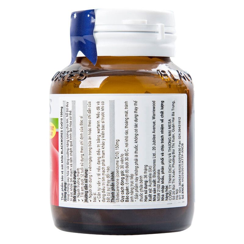 [30 Viên/Lọ] Viên Uống Hỗ Trợ Sức Khỏe & Tăng Đề Kháng Tim Mạch Blackmores Heart Health CoQ10 150mg