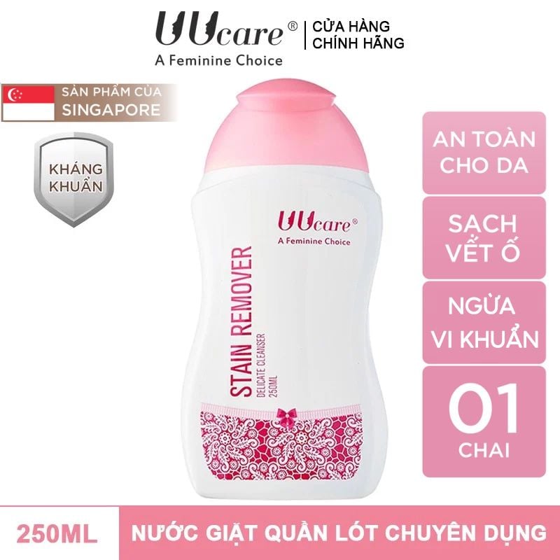 Nước Giặt Quần Lót Chuyên Dụng UUcare Stain Remover Delicate Cleanser 250ml (Che tên sản phẩm khi giao hàng)