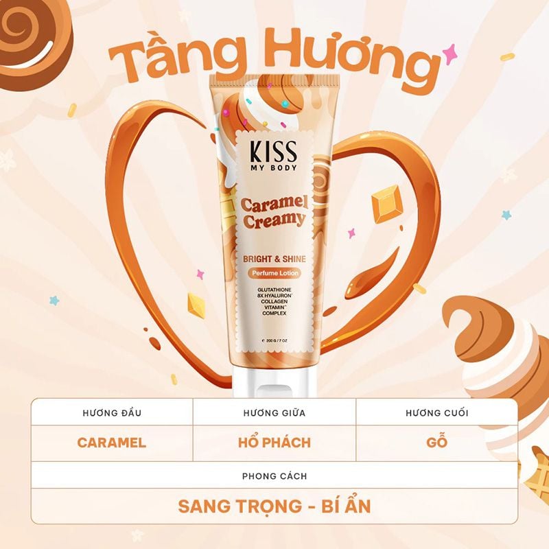 Sữa Dưỡng Thể Kiss My Body Hỗ Trợ Trắng Da Toàn Thân Hương Nước Hoa Bright & Shine Perfume Lotion