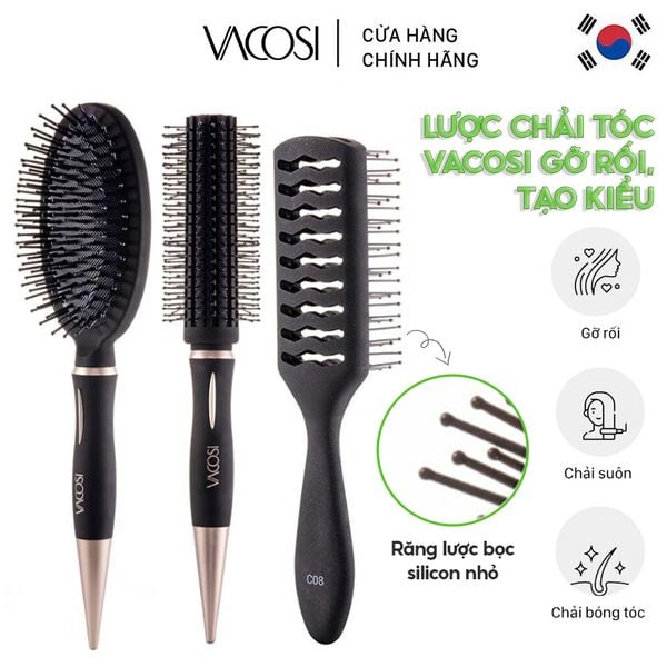  Lược Chải Tóc Gỡ Rối Vacosi Tạo Kiểu Và Phồng Tóc For All Hair Types Styling Hairbrush 