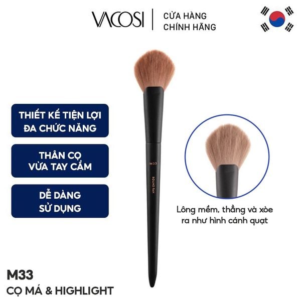  Cọ Má & Highlight Vacosi Round Fan Brush - M33 