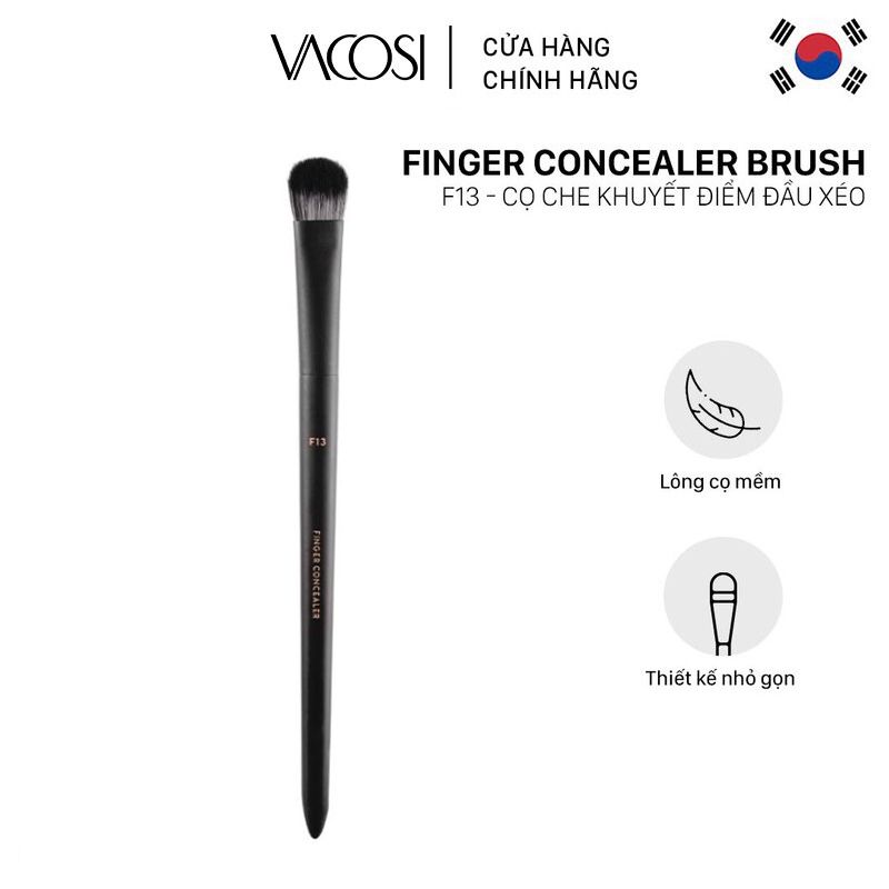 Cọ Đầu Xéo Che Khuyết Điểm, Tạo Khối Vacosi Finger Concealer Brush - F13