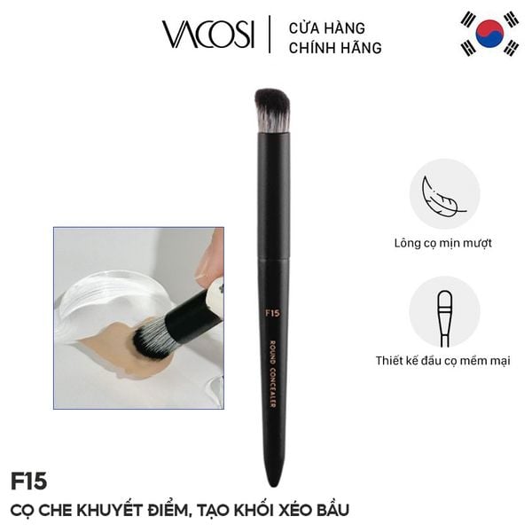  Cọ Xéo Bầu Che Khuyết Điểm, Tạo Khối Xéo Bầu Vacosi Round Concealer Brush - F15 