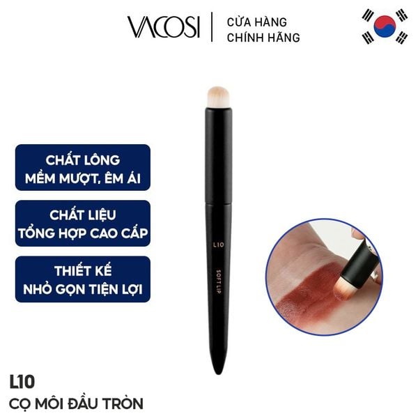  Cọ Môi Đầu Tròn Vacosi Soft Lip Brush - L10 
