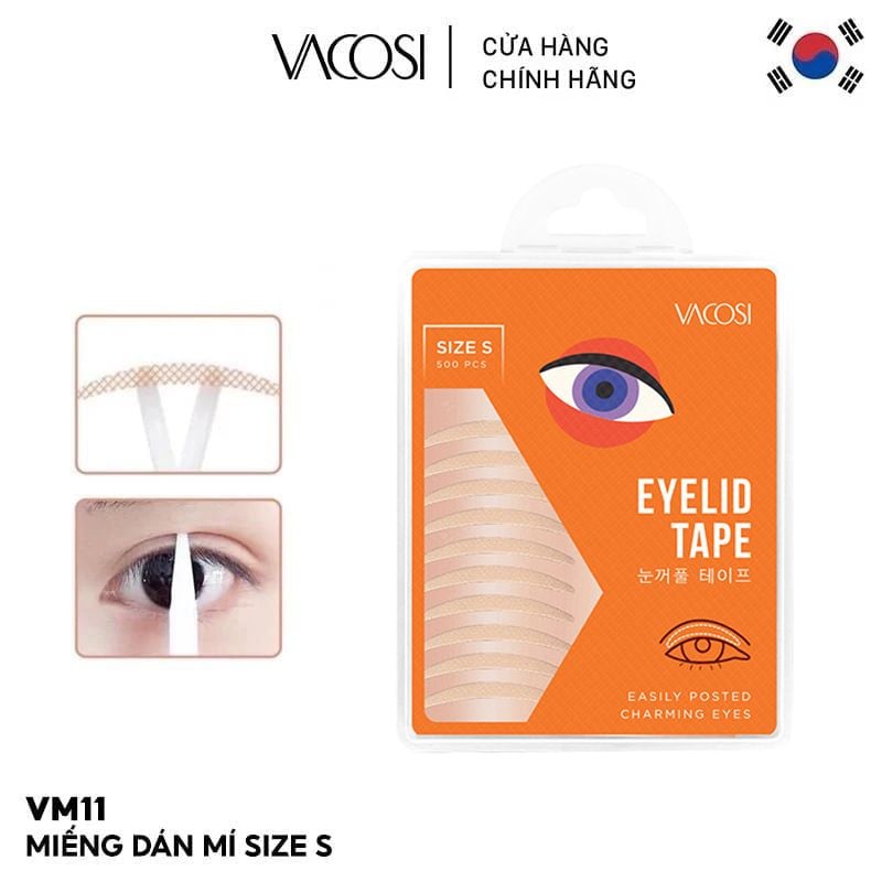 [500 Miếng] Miếng Dán Mí Vacosi Eyelid Tape - Size S - VM11