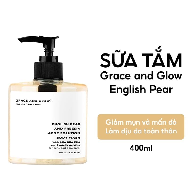 Sữa Tắm Dưỡng Ẩm, Hỗ Trợ Làm Trắng Da, Tẩy Tế Bào Chết Grace And Glow Body Wash 400ml