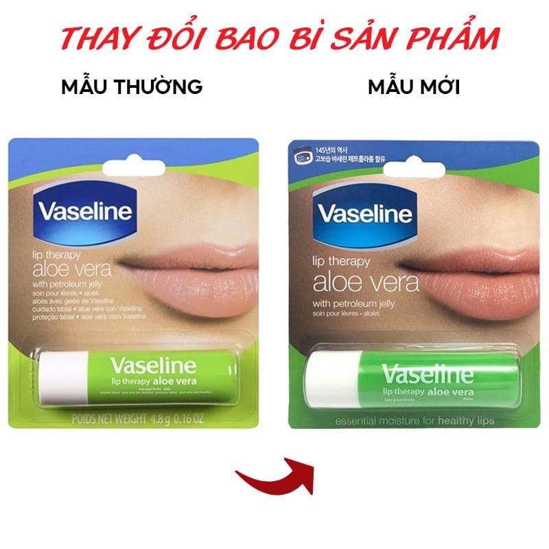 Son Thỏi Dưỡng Ẩm, Chống Nứt Nẻ Môi Có Màu, Không Màu Vaseline Lip Therapy Dạng Thỏi 4.8g