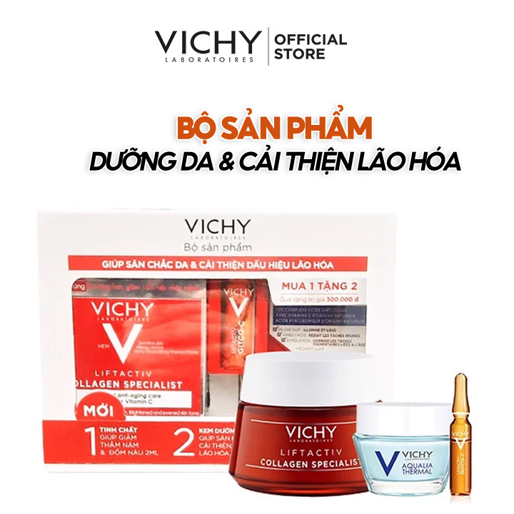 [3 Items] Bộ Sản Phẩm Dưỡng Da Săn Chắc Và Cải Thiện Dấu Hiệu Lão Hóa Vichy