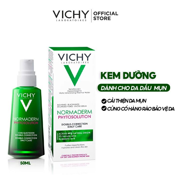 Kem Dưỡng Cải Thiện Mụn Vichy Normaderm Phytosolution Double-Correction Daily Care 50ml