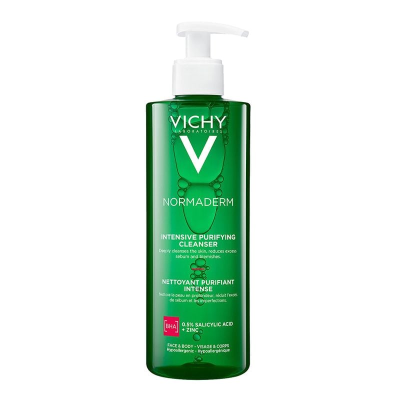 Gel Rửa Mặt Vichy Cho Da Dầu Mụn Làm Sạch Sâu, Giảm Nhờn Normaderm Phytosolution Intensive Purifying Gel