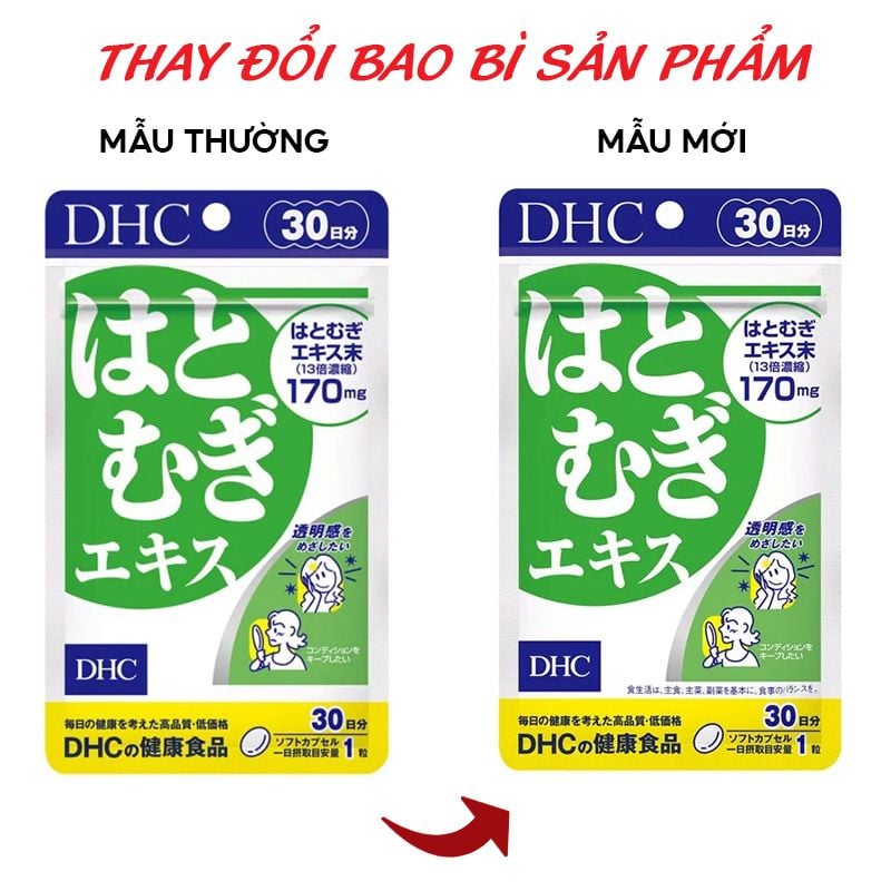 Viên Uống Trắng Da Từ Bột Ý Dĩ DHC Adlay Extract (30 Viên/30 Ngày)