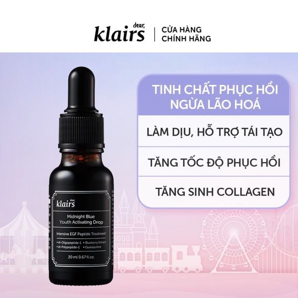  Serum Klairs Làm Dịu, Phục Hồi Da Klairs Midnight Blue Youth Activating Drop 20ml 