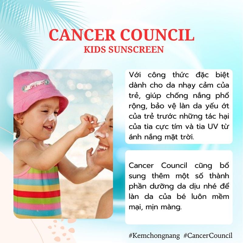 Kem Chống Nắng Dành Cho Trẻ Em Cancer Council Kids Sunscreen 110ml