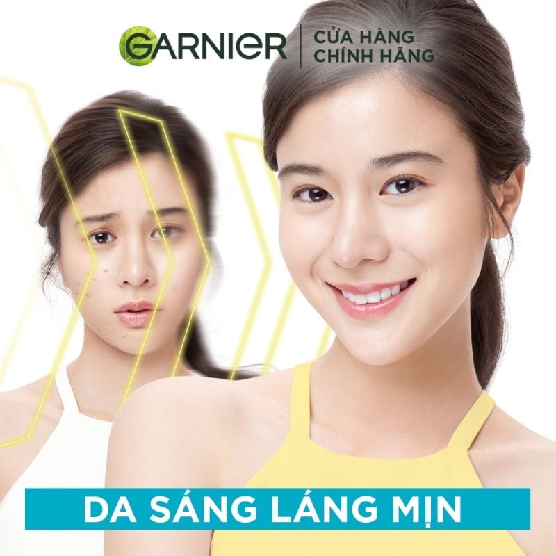 Sữa Rửa Mặt Garnier 3 Trong 1 Hỗ Trợ Giảm Mụn, Hỗ Trợ Dưỡng Sáng Da Bright Complete 3-in-1 Anti-Acne Foam 100ml