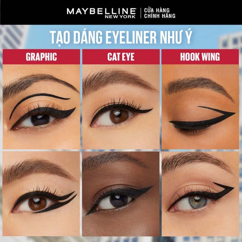 Bút Kẻ Mắt Nước Đậm Màu Không Lem Trôi Maybelline Tattoo Liner 48H Liquid Pen 1g