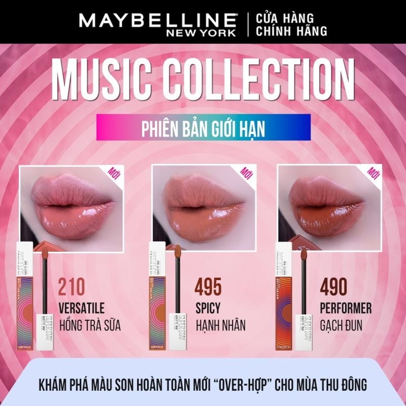 Son Kem Lì, Lên Màu Chuẩn, Lâu Trôi Maybelline New York Superstay Matte Ink City Edition 5ml