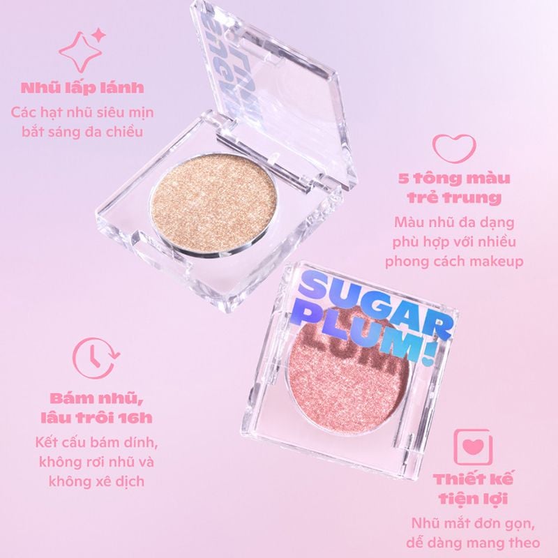 [SUGARPLUM By OFÉLIA] Nhũ Mắt Thuần Chay Bắt Sáng Đa Chiều OFÉLIA Pixie Bae Glitter Shadow 2.5g
