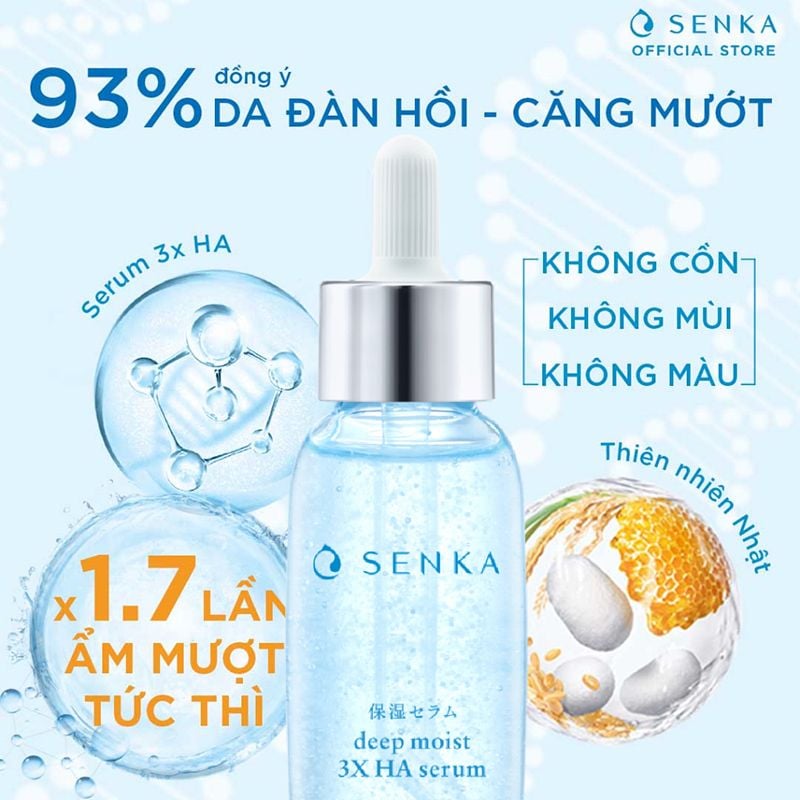 Serum Senka Tinh Chất Dưỡng Ẩm Và Ngừa Lão Hóa Senka Deep Moist 3X HA Serum 30ml