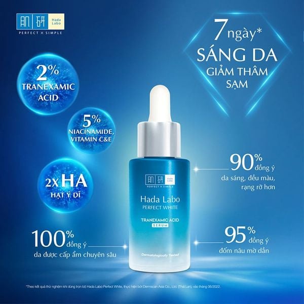  Serum Hada Labo Tinh Chất Dưỡng Trắng, Mờ Thâm Sạm Hada Labo Perfect White Tranexamic Acid Serum 30ml 