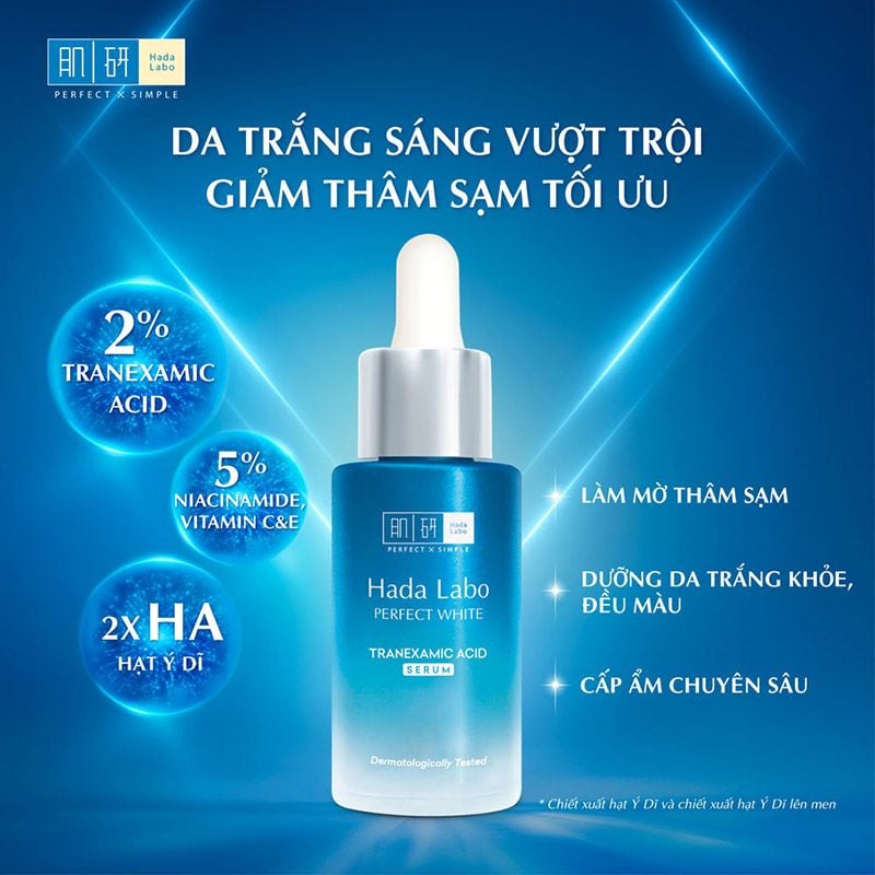 Serum Hada Labo Tinh Chất Dưỡng Trắng, Mờ Thâm Sạm Hada Labo Perfect White Tranexamic Acid Serum 30ml