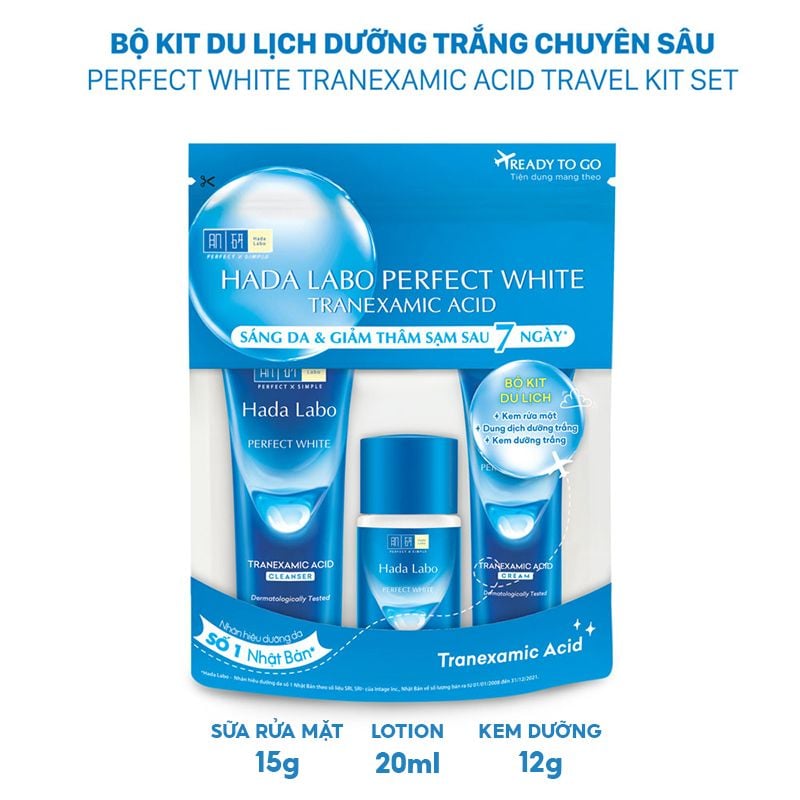 Kem Dưỡng Hada Labo Hỗ Trợ Dưỡng Sáng Da, Mờ Thâm Sạm Perfect White Tranexamic Acid Cream 50g
