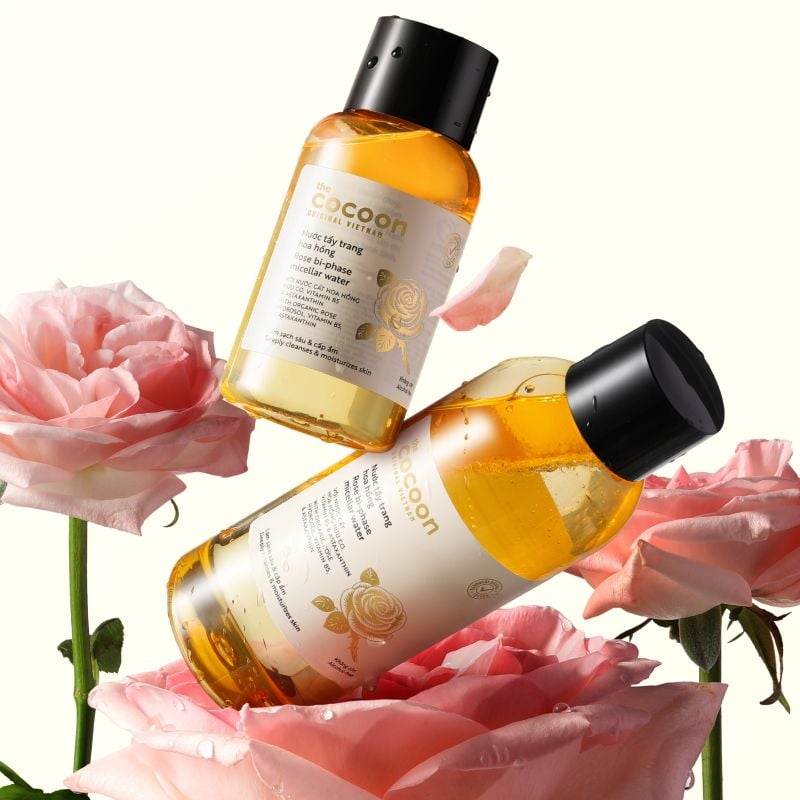 Nước Tẩy Trang Cocoon Làm Sạch Sâu, Cấp Ẩm Rose Bi-Phase Micellar Water