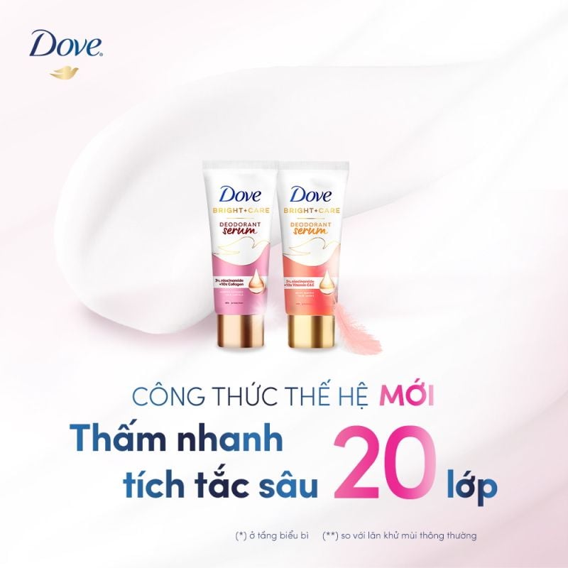 Kem Khử Mùi Tinh Chất Serum Sáng Mịn Dove Deodorant Dry Serum Collagen 40ml