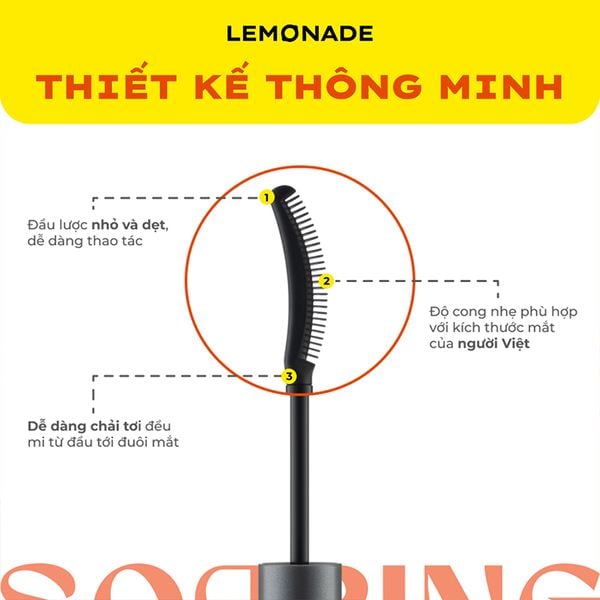  Mascara Lemonade Chuốt Mi Giúp Làm Tơi & Dày Mi Soaring Mascara 6ml 