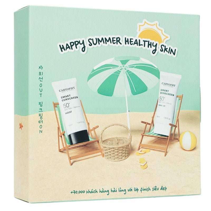 Kem Chống Nắng Dưỡng Ẩm, Hỗ Trợ Ngừa Mụn Caryophy Smart Moist Sunscreen 50ml