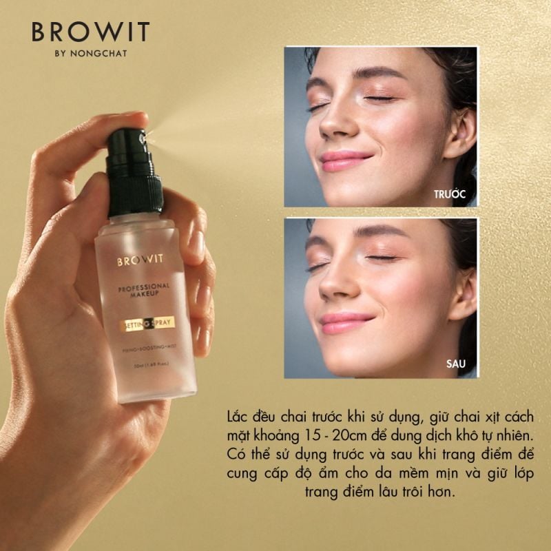 Xịt Khóa Nền Browit Lâu Trôi, Dưỡng Da Professional Makeup Setting Spray 50ml