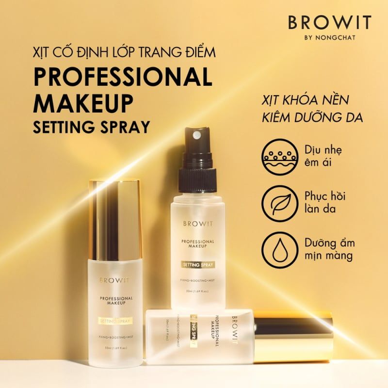 Xịt Khóa Nền Browit Lâu Trôi, Dưỡng Da Professional Makeup Setting Spray 50ml