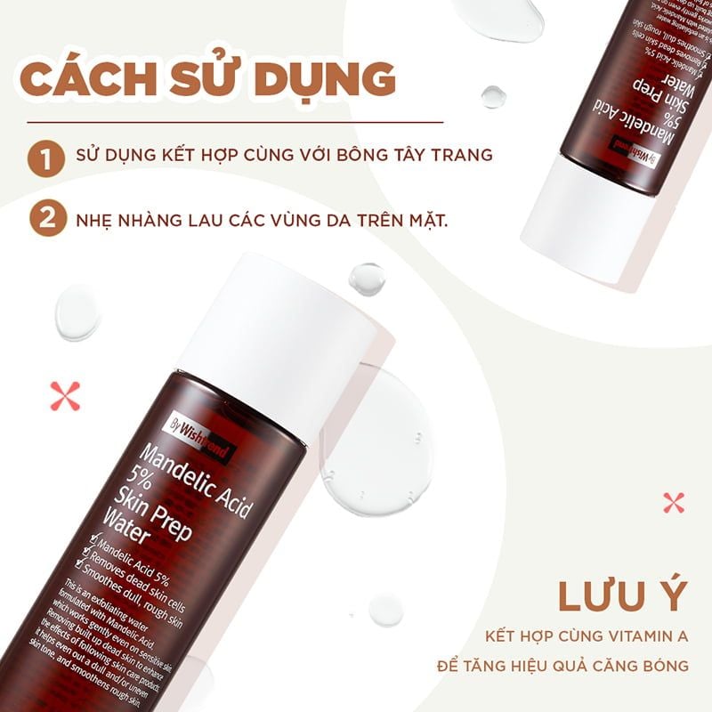 Nước Hoa Hồng Dưỡng Da, Tẩy Tế Bào Chết, Thu Nhỏ Lỗ Chân Lông By Wishtrend Mandelic Acid 5% Skin Prep Water 120ml