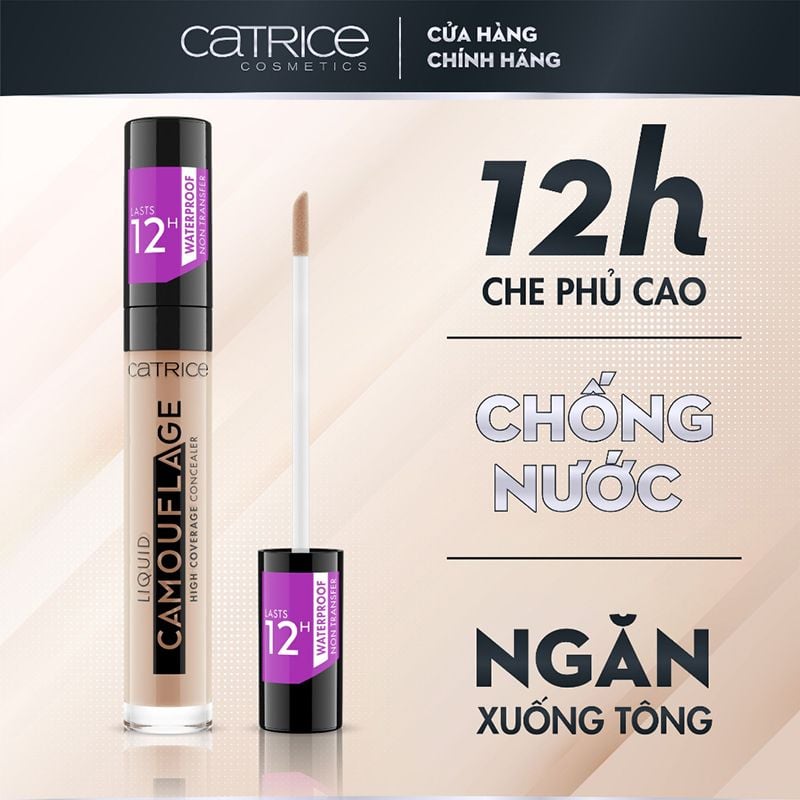 Kem Che Khuyết Điểm Catrice Liquid Camouflage High Coverage Concealer