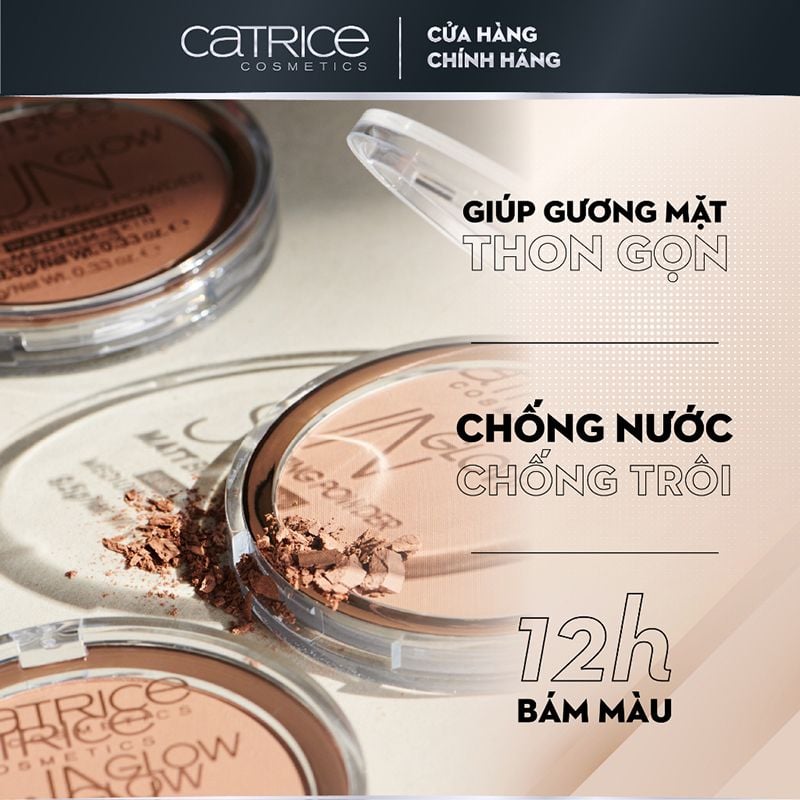 Phấn Tạo Khối Lâu Trôi Catrice Sun Glow Matt Bronzing Powder #030 9.5g