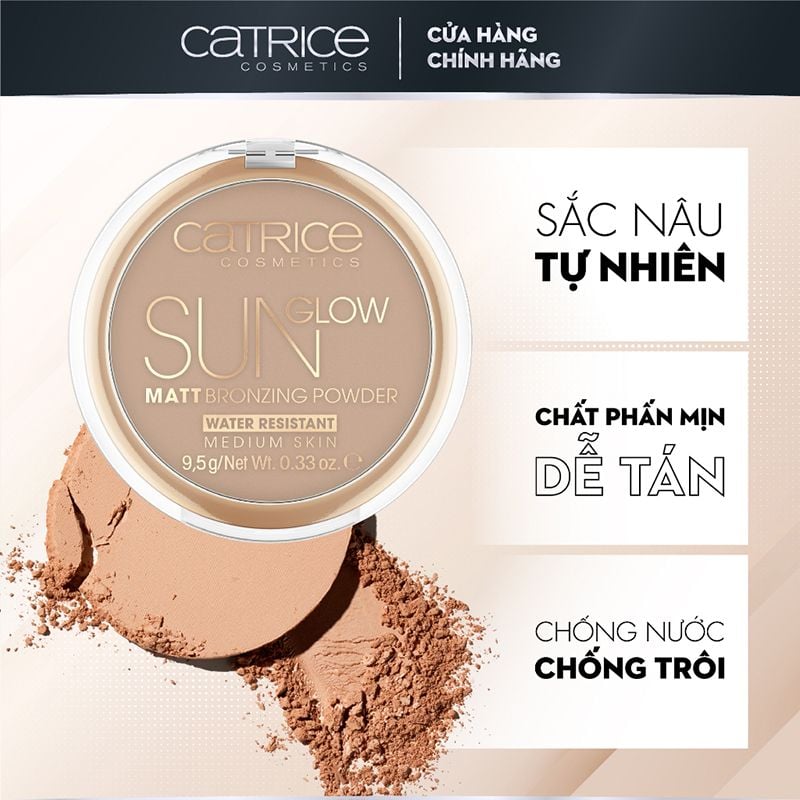 Phấn Tạo Khối Lâu Trôi Catrice Sun Glow Matt Bronzing Powder #030