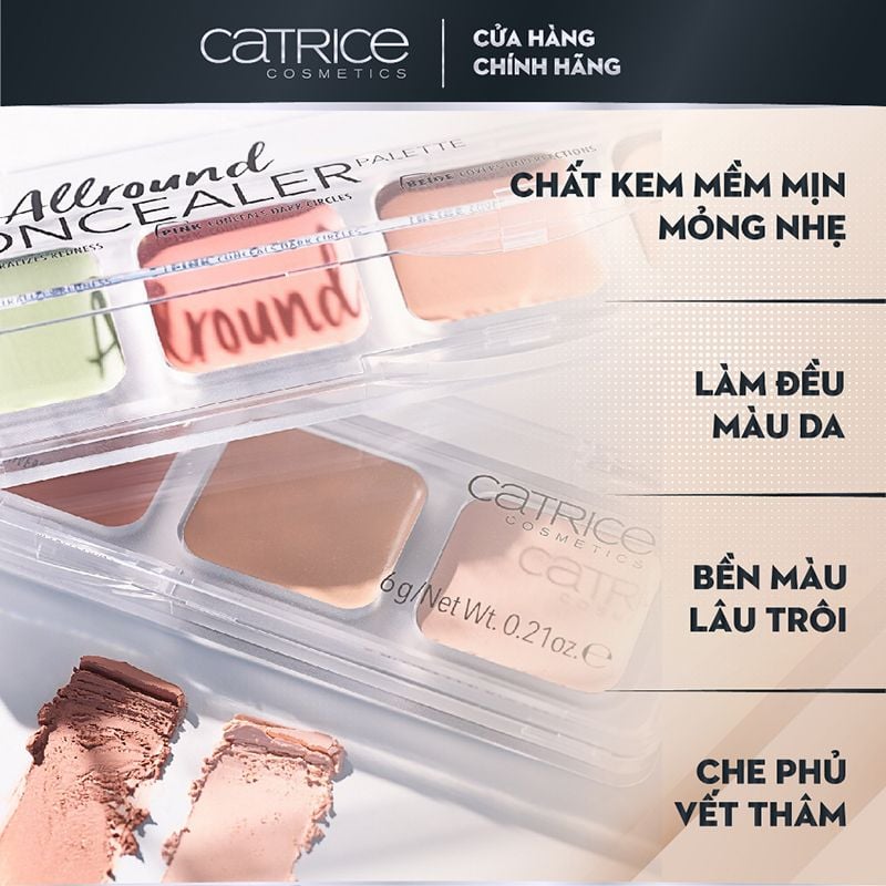 Bảng Che Khuyết Điểm Triệt Sắc 5 Ô Catrice Allround Concealer #010 6g