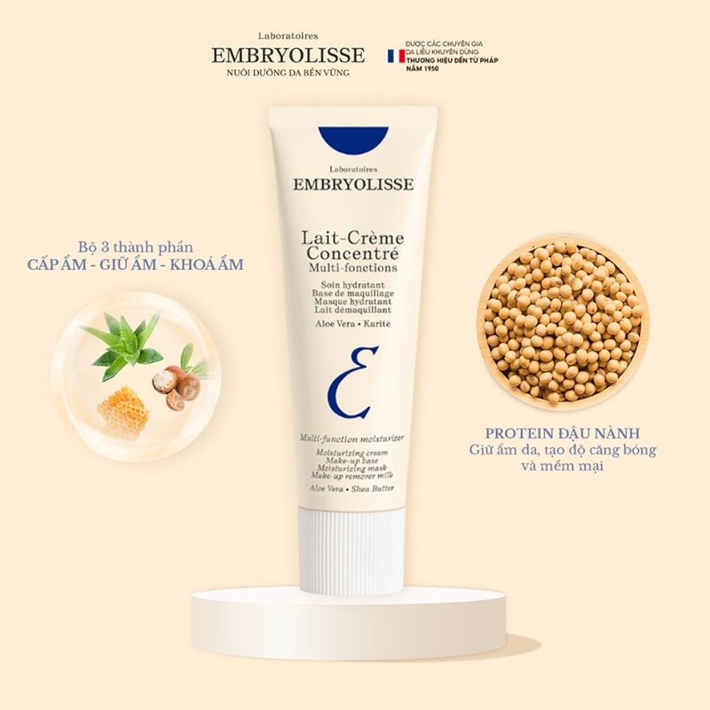 Sữa Dưỡng Ẩm, Làm Dịu, Phục Hồi Da Embryolisse Lait Creme Concentré