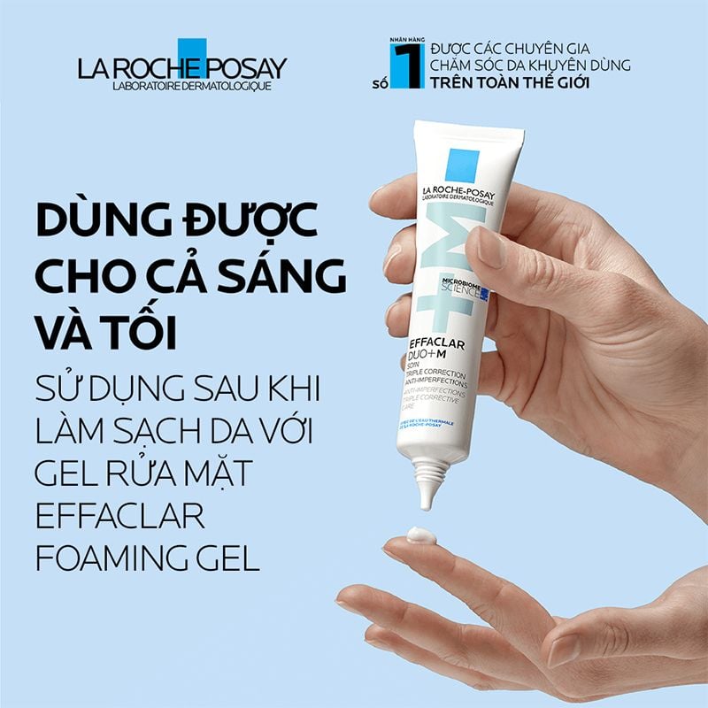 Kem Dưỡng Giúp Cải Thiện Mụn, Mờ Vết Thâm La Roche-Posay Effaclar Duo+M