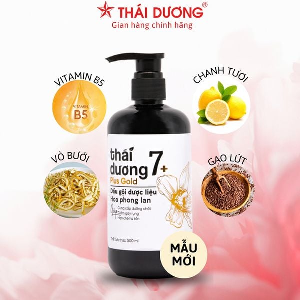  Dầu Gội Dược Liệu Hoa Phong Lan Thái Dương 7 Plus Gold 250ml 