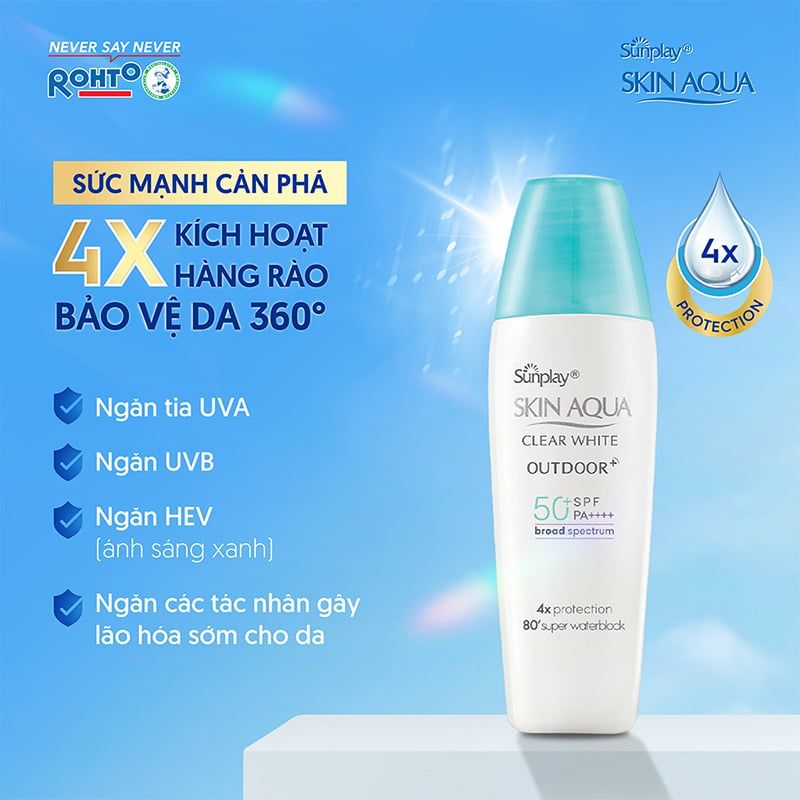 Gel Chống Nắng Dưỡng Da Khi Vận Động Mạnh Sunplay Skin Aqua Clear White Outdoor+ SPF50+/PA++++ 30g