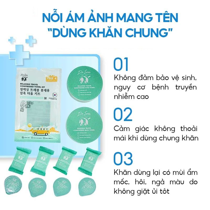 Set Khăn Nén Dr.Sera Set Mặt Nạ Nén Mềm Mịn Relaxing Travel Compressed