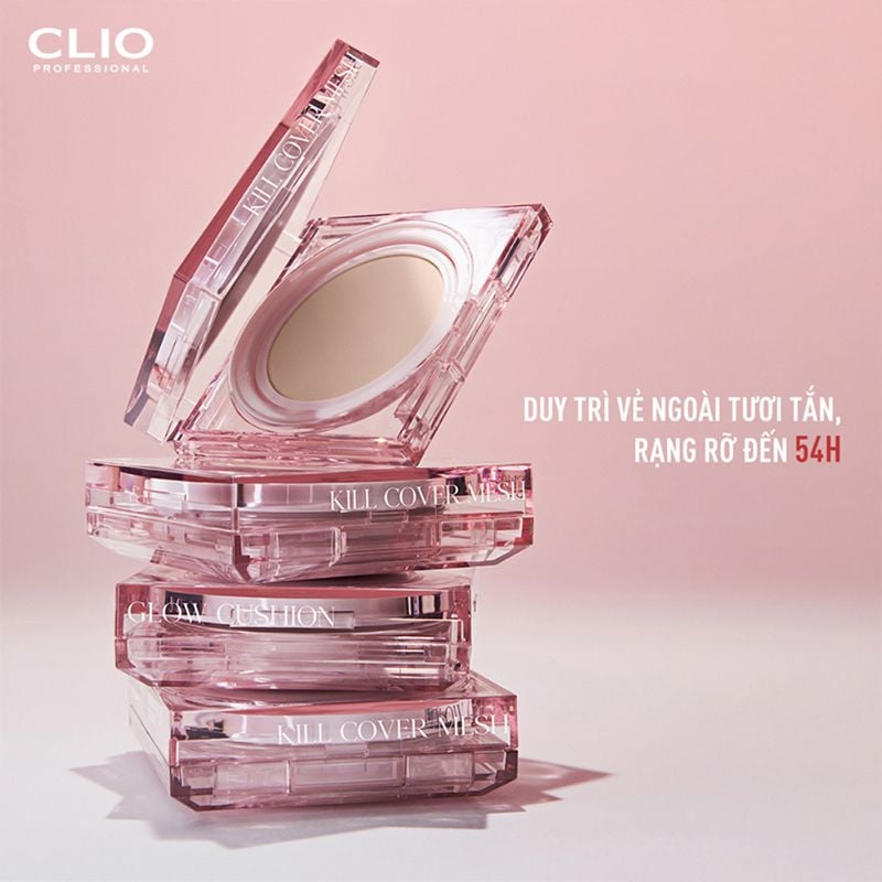 Phấn Nước Che Phủ Mỏng Mịn Clio Kill Cover Mesh Glow Cushion SPF50+ PA++++