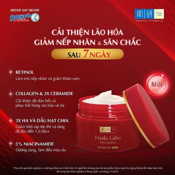  Kem Dưỡng Hada Labo Cải Thiện Da Lão Hóa Pro Anti Aging Lifting Cream 50g 